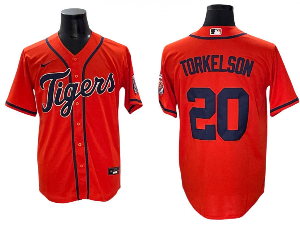 Men Detroit Tigers #20 Spencer Torkelson Orange Jersey