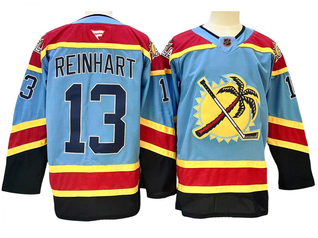 Men Florida Panthers #13 Sam Reinhart Blue Reverse Retro Jersey