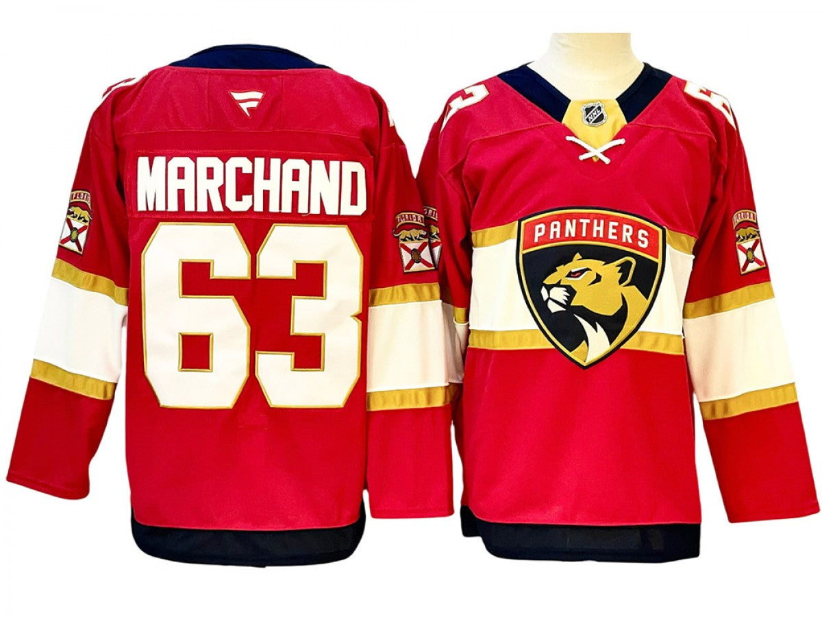 Men Florida Panthers #63 Brad Marchand Red Home Jersey