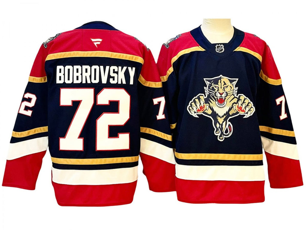 Men Florida Panthers #72 Sergei Bobrovsky Navy Reverse Retro Jersey