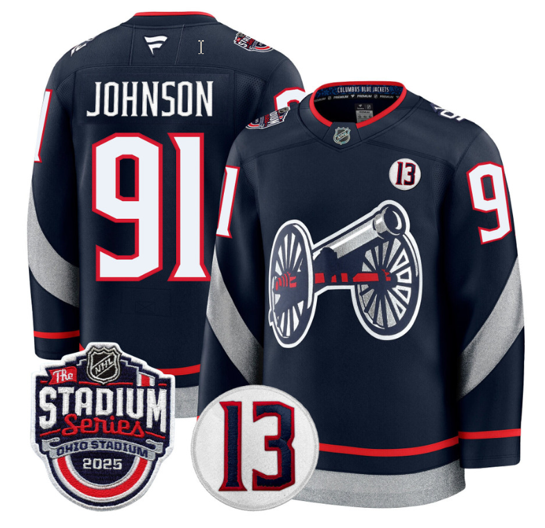 Men Kent Johnson Jersey #91 Columbus Blue Jackets 2025 Stadium Series Stitched