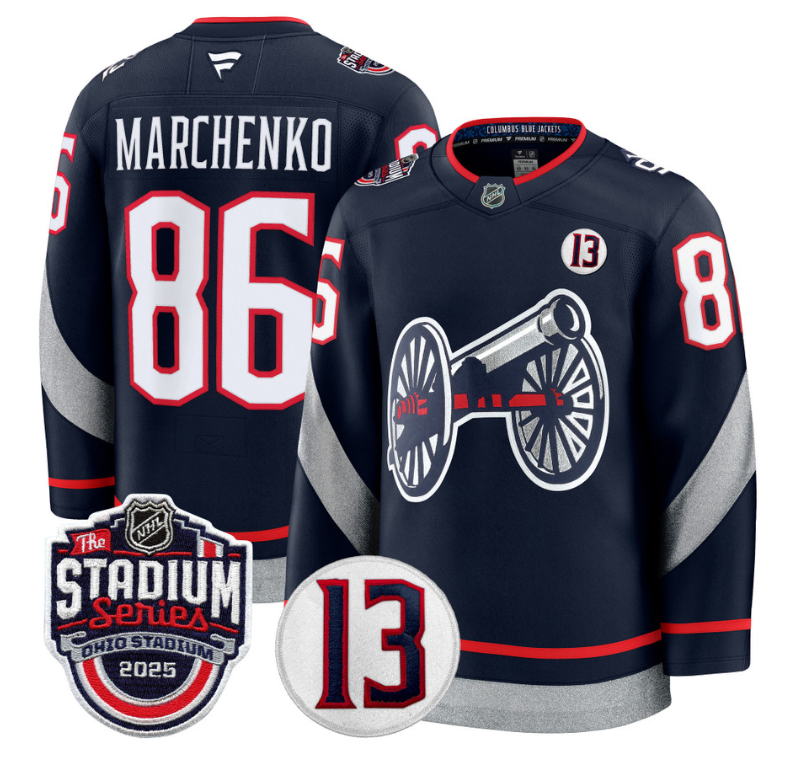 Men Kirill Marchenko Jersey #86 Columbus Blue Jackets 2025 Stadium Series