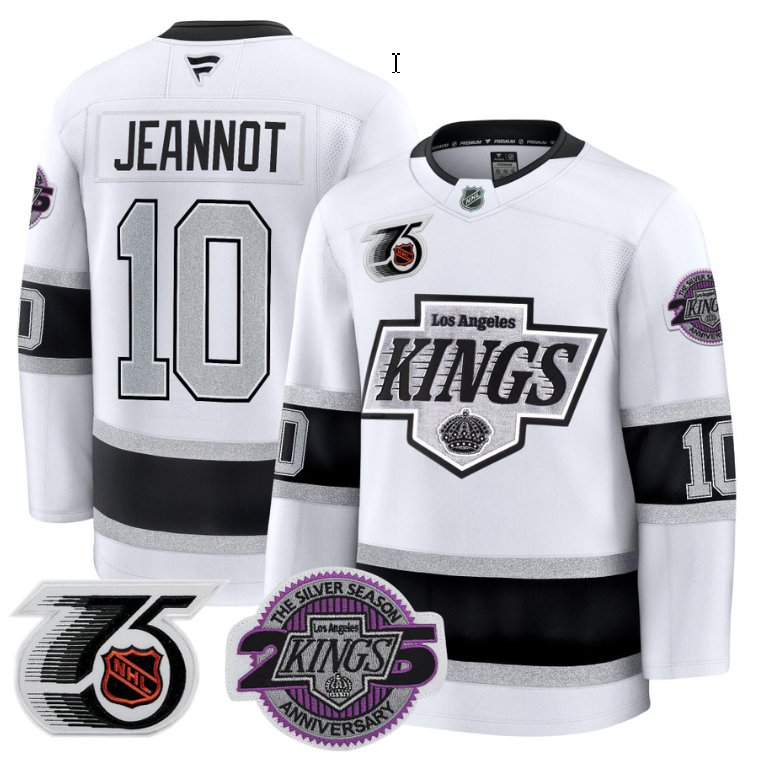 Men Tanner Jeannot Jersey 10 Los Angeles Kings 91-92 75th 25th Anniversary White