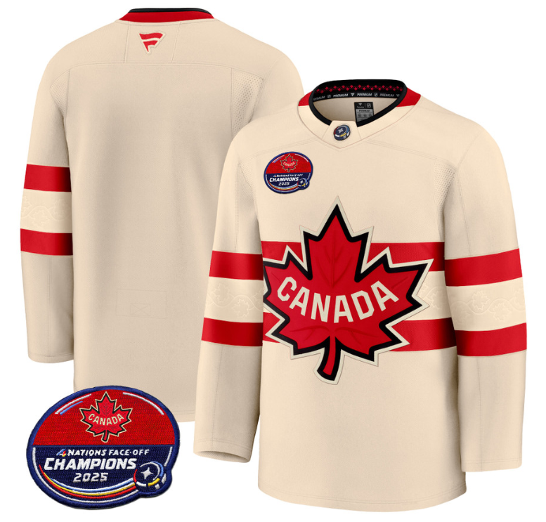 Men Team Jersey Canada 4 Nations Face-Off 2025 Champions V2 Cream