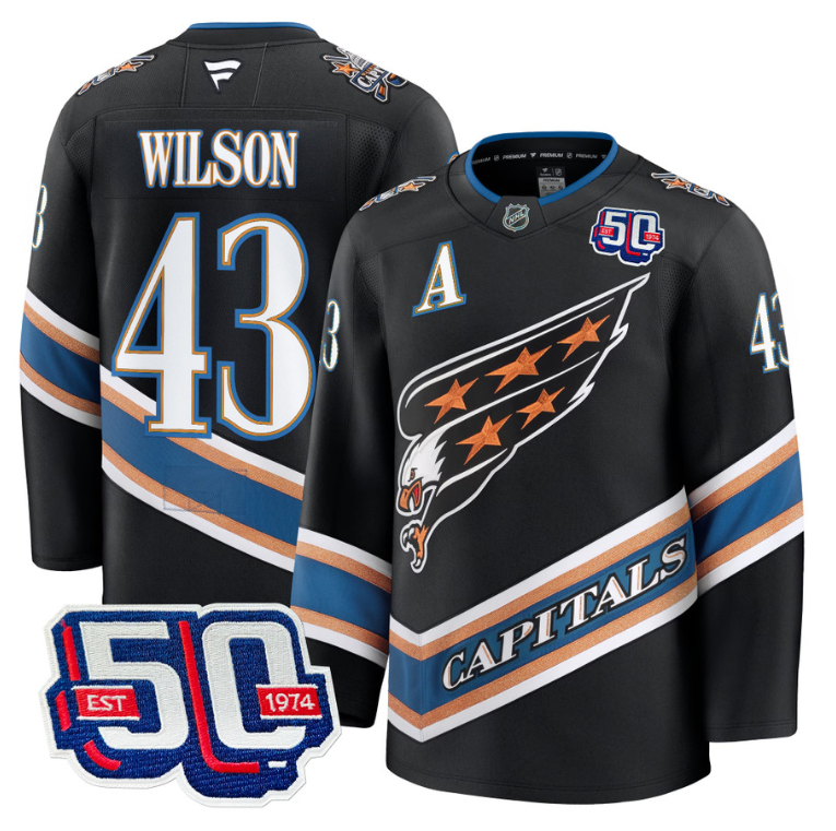 Men Tom Wilson Jersey #43 Washington Capitals 50th Anniversary Screaming Eagle