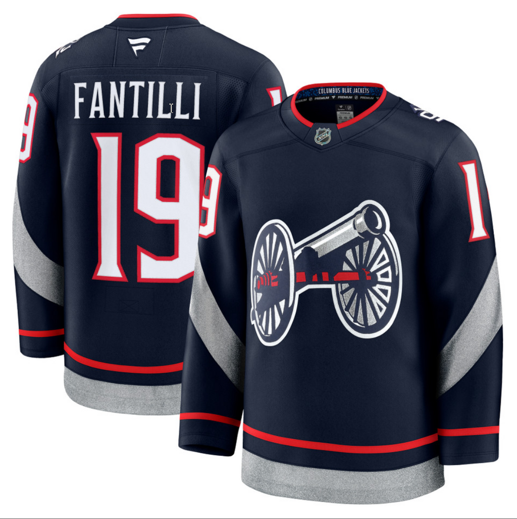 Men's Adam Fantilli Jersey #19 Columbus Blue Jackets 2025 Stadium Series