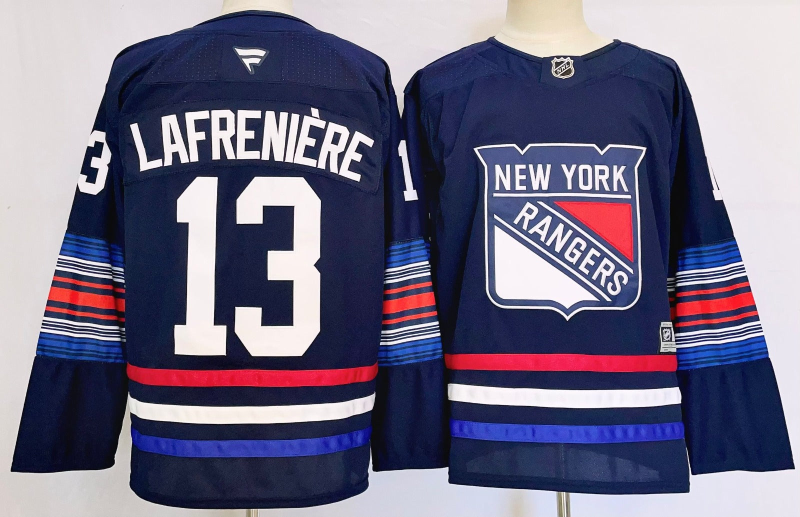 Men’s Alexis Lafrenière Jersey #13 New York Rangers Navy Alternate Stitched