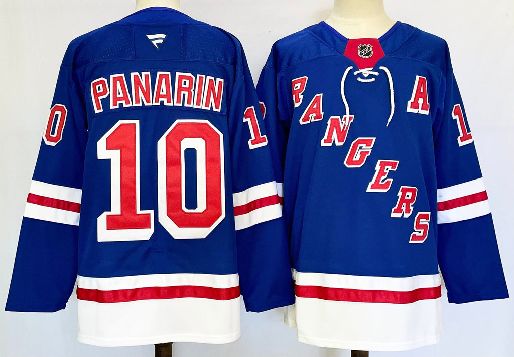 Men’s Artemi Panarin Jersey #10 New York Rangers Blue Home Stitched