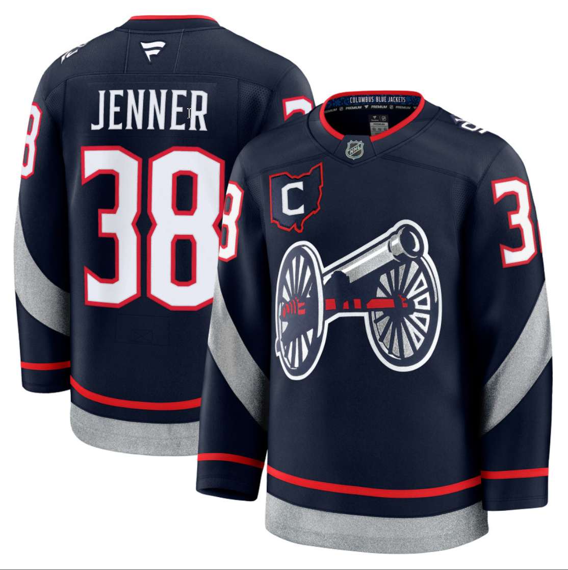 Men's Boone Jenner Jersey #38 Columbus Blue Jackets 2025 Stadium Series