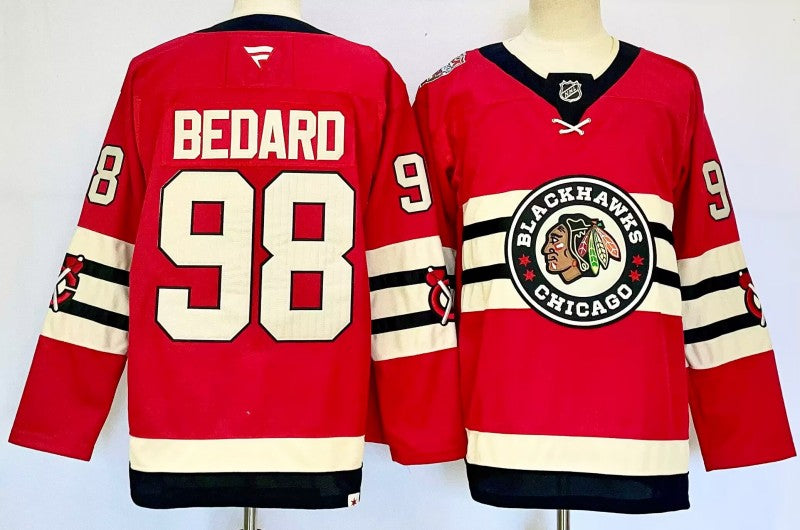 Men's Chicago Blackhawks #98 Connor Bedard Jersey