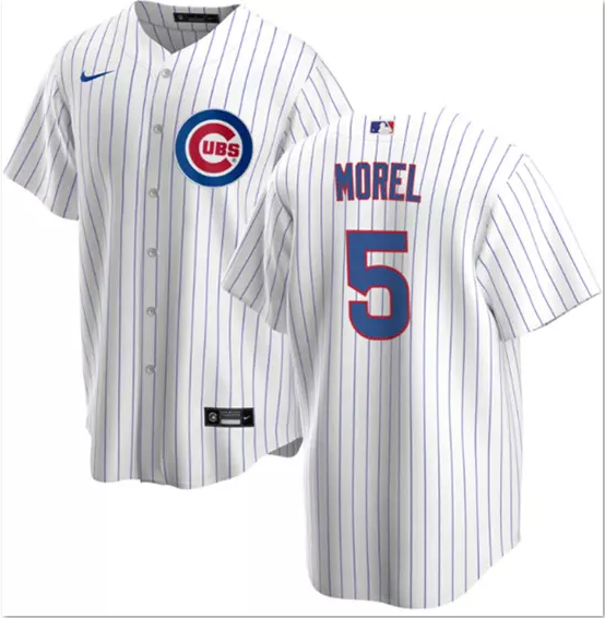Men's Christopher Morel White Cool Base Stitched Jersey #5