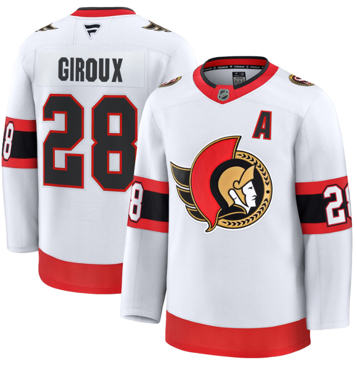 Men's Claude Giroux Jersey #28 Ottawa Senators 2025 Premium Away All Stitched