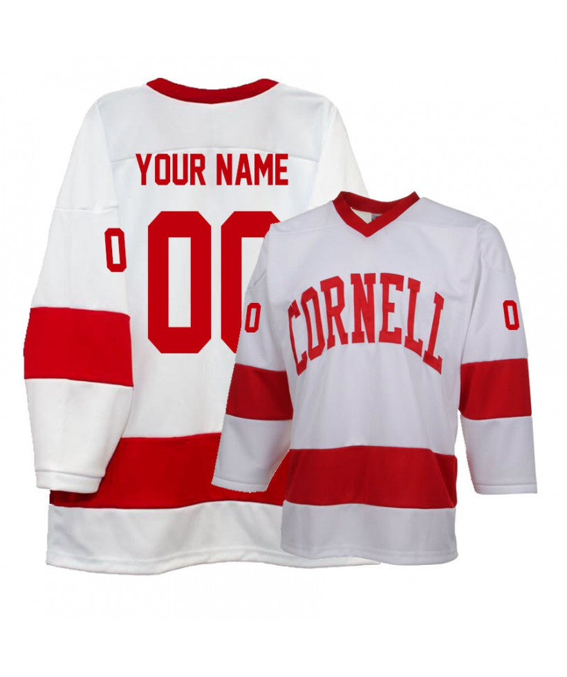 Men's Cornell Big Red Customized White Hockey Custom Hockey Jersey