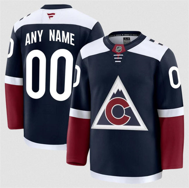 Men's Custom Colorado Avalanche Jersey Name, Number 2025 Navy Alternate