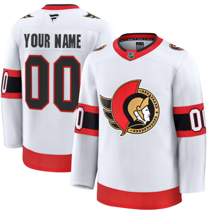 Men's Custom Ottawa Senators Jersey Name, Number 2025 Premium Away All Stitched