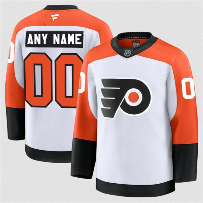 Men's Custom Philadelphia Flyers Jersey Name, Number 2025 Away White