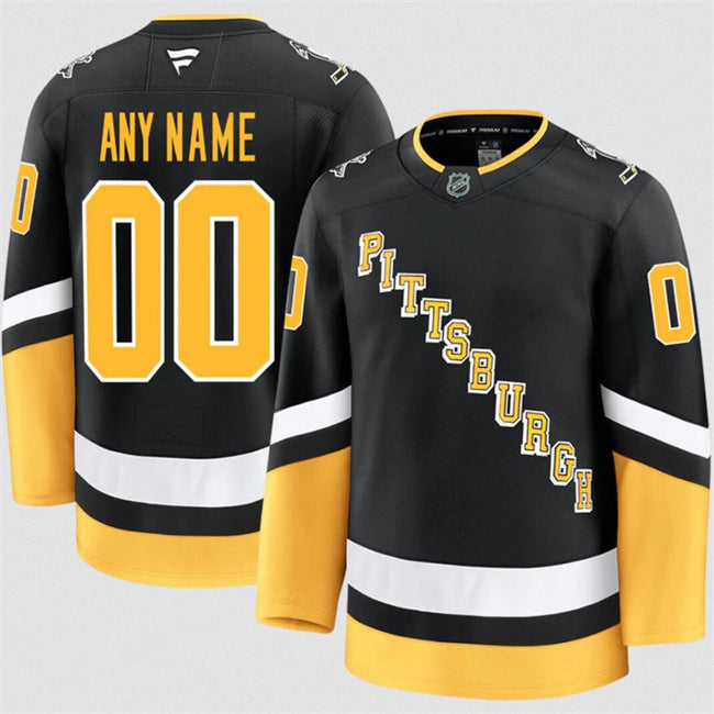 Men's Custom Pittsburgh Penguins Jersey Name, Number 2025 Alternate Black