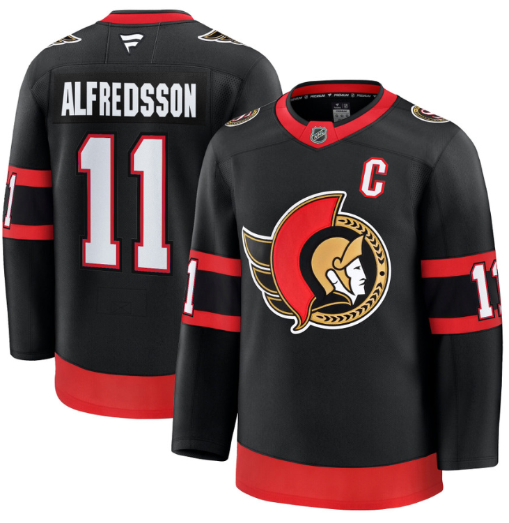 Men's Daniel Alfredsson Jersey #11 Ottawa Senators 2025 Premium Home Stitched