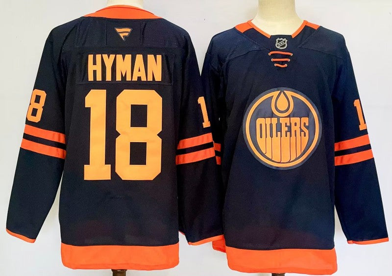 Men's Edmonton Oilers #18 Zach Hyman Jersey Stitched