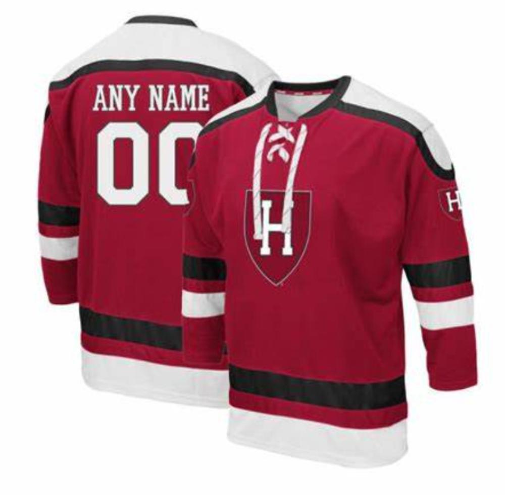 Men's Harvard Crimson Custom Jersey Stitched College Hockey Jersey