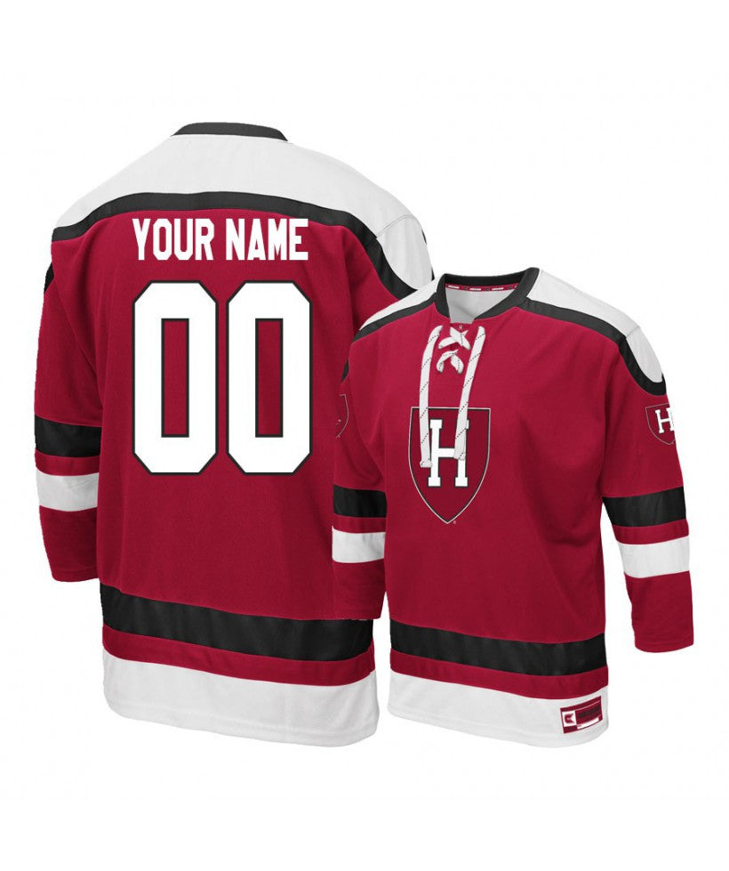 Men's Harvard Crimson Red Custom Hockey Jersey