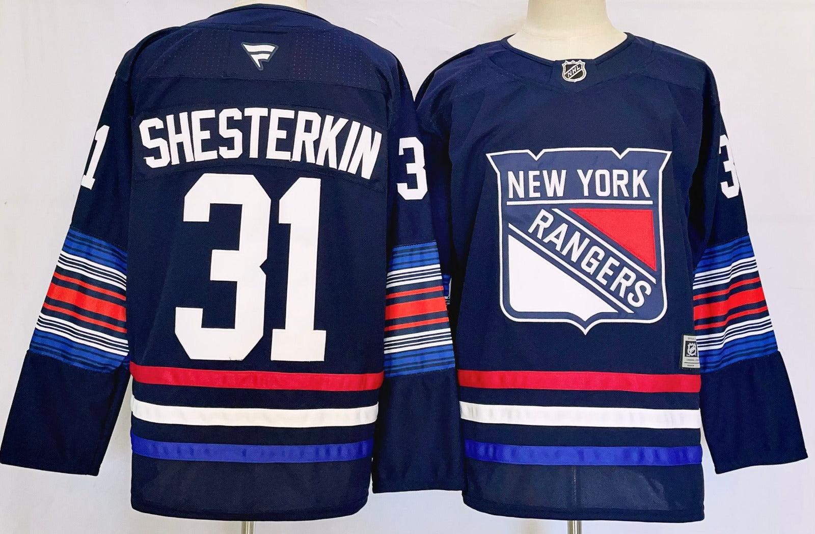 Men’s Igor Shesterkin Jersey #31 New York Rangers Navy Alternate Stitched