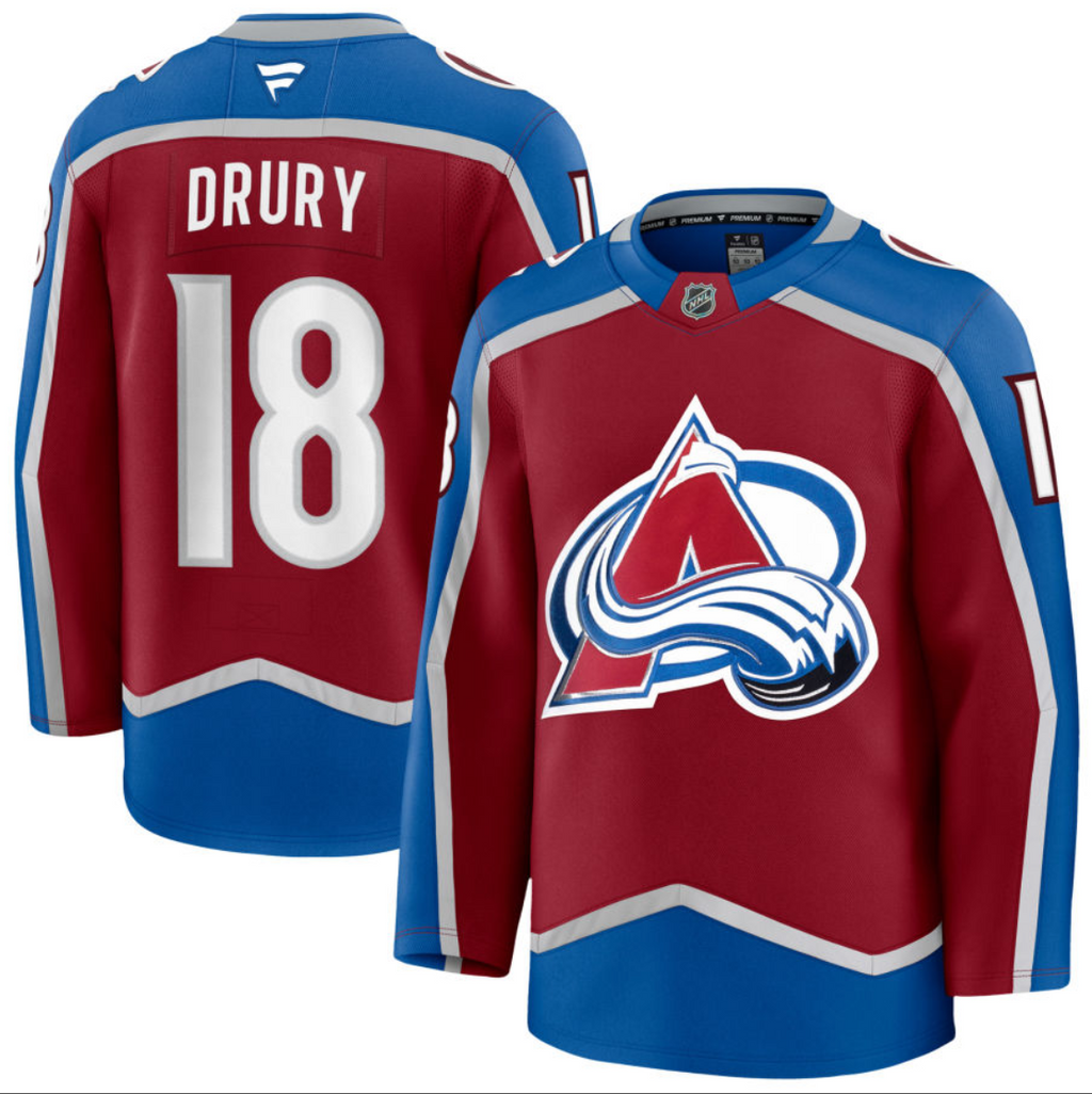 Men's Jack Drury Jersey #18 Colorado Avalanche All Stitched Red