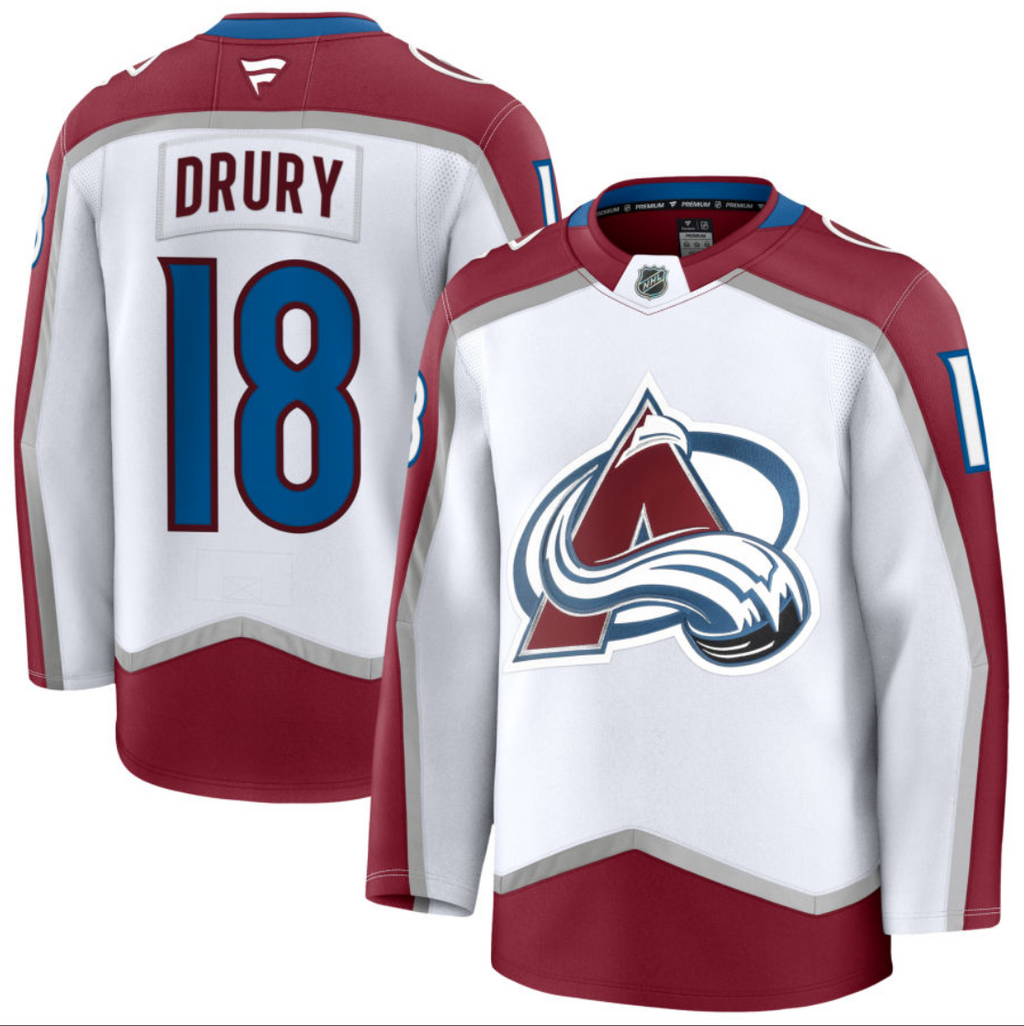 Men's Jack Drury Jersey #18 Colorado Avalanche All Stitched White