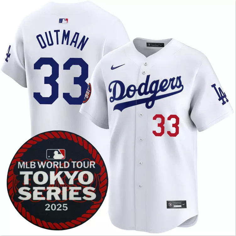 Men's James Outma 2025 World Tour Series Home Replica Player Jersey #33 Stitched