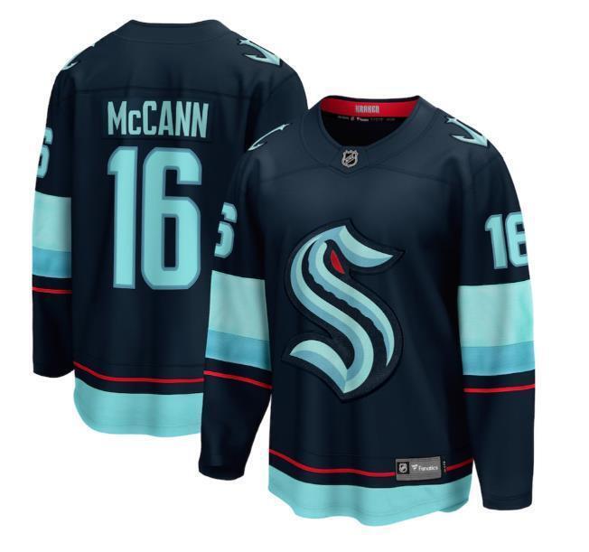 Men’s Jared McCann Jersey #16 Seattle Kraken Navy All Stitched