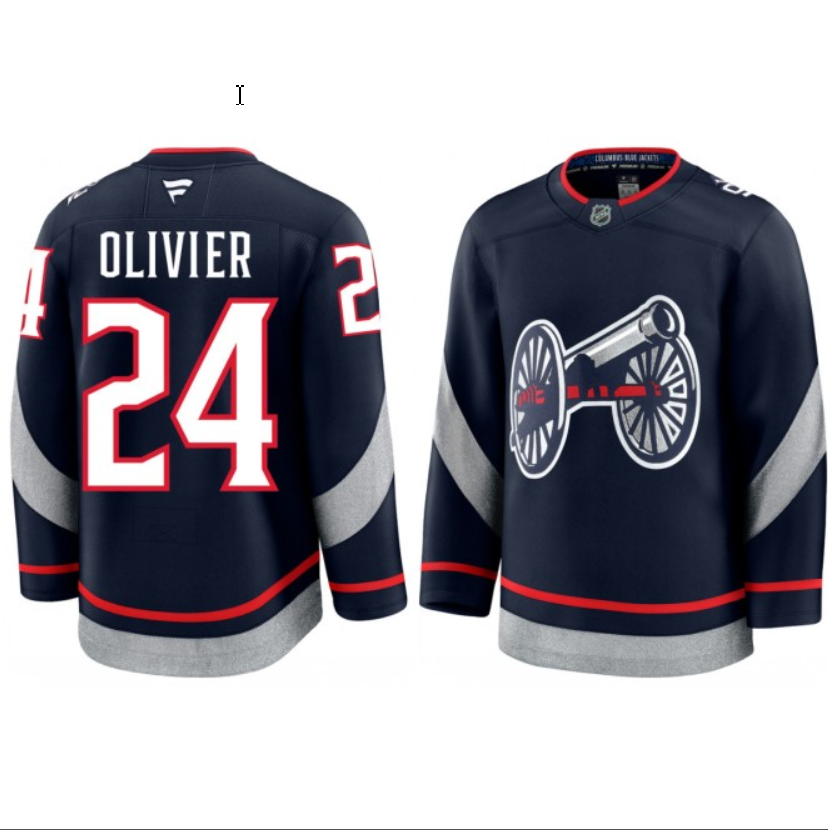 Men's Mathieu Olivier Jersey #24 Columbus Blue Jackets 2025 Stadium Series