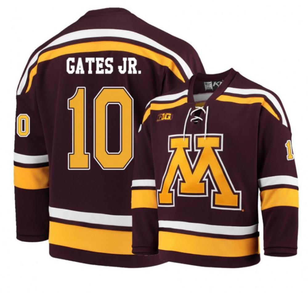 Men's Minnesota Golden Gophers #9 Samuel Walker Hockey All Stitched White Jersey