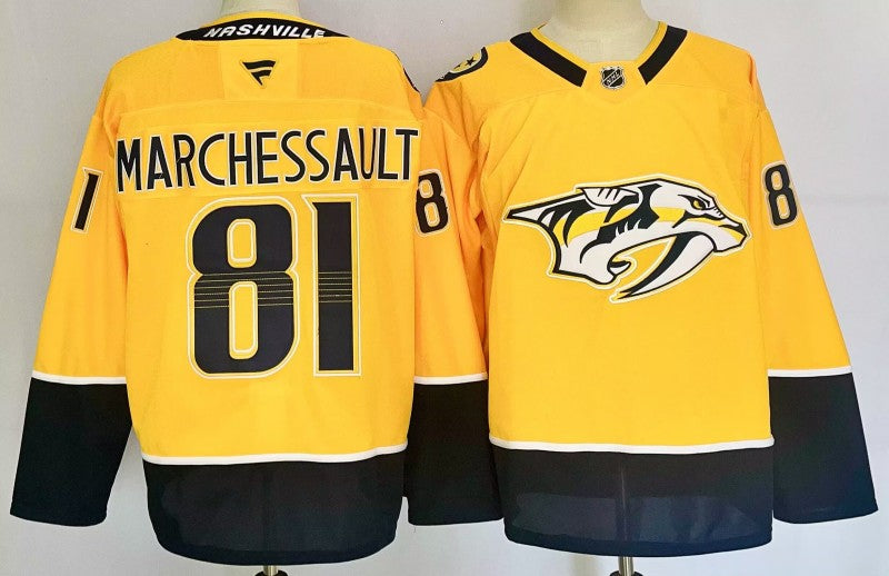 Men's Nashville Predators #81 Jonathan Marchessault Jersey Stiched