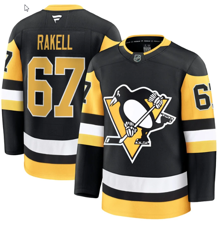 Men's Rickard Rakell Jersey #67 Pittsburgh Penguins 2025 Premium All Stitched