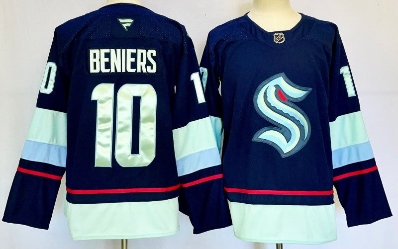 Men's Seattle Kraken #10 Matty Beniers Jersey Stitched