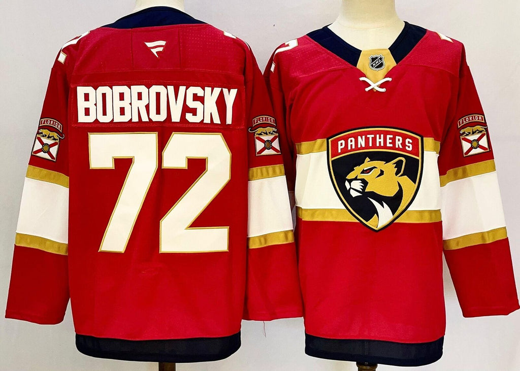 Men’s Sergei Bobrovsky Jersey #72 Florida Panthers Red All Stitched