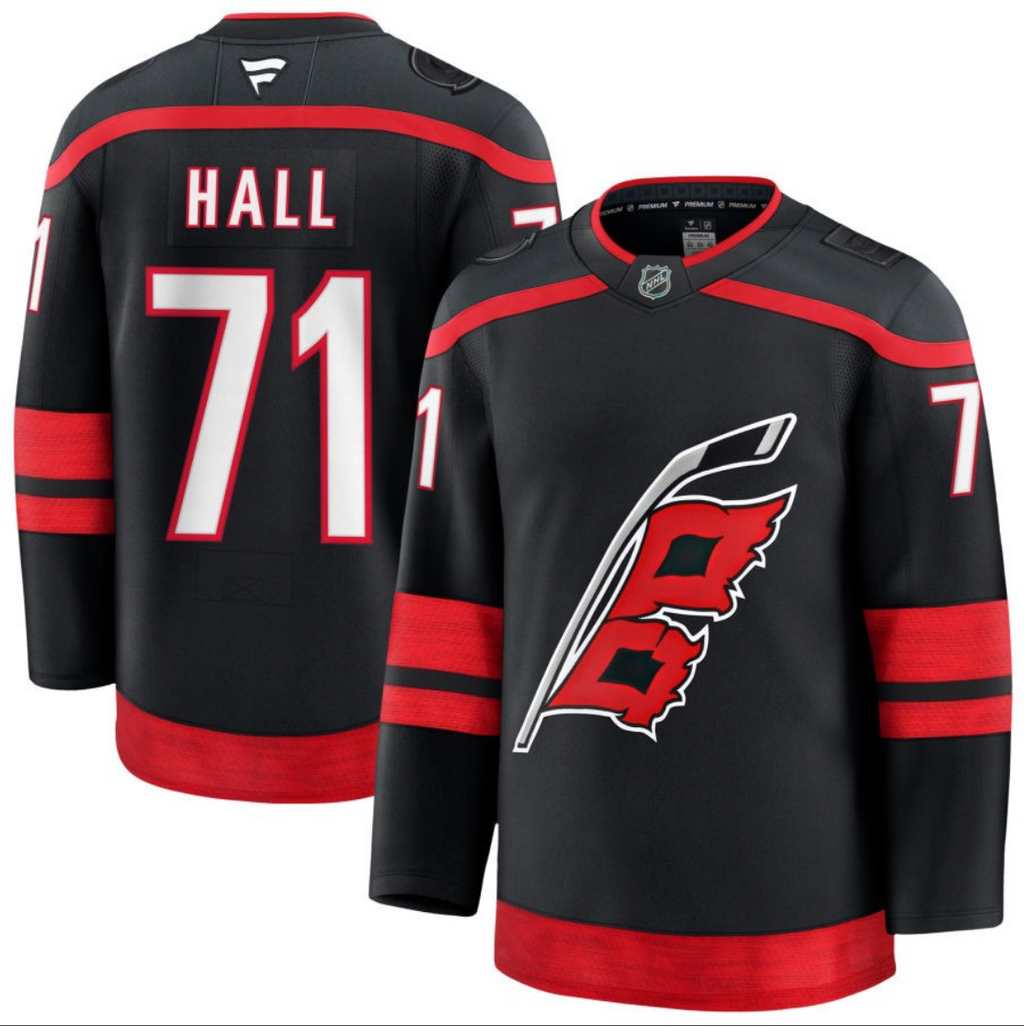 Men's Taylor Hall Jersey #71 Carolina Hurricanes All Stitched Black