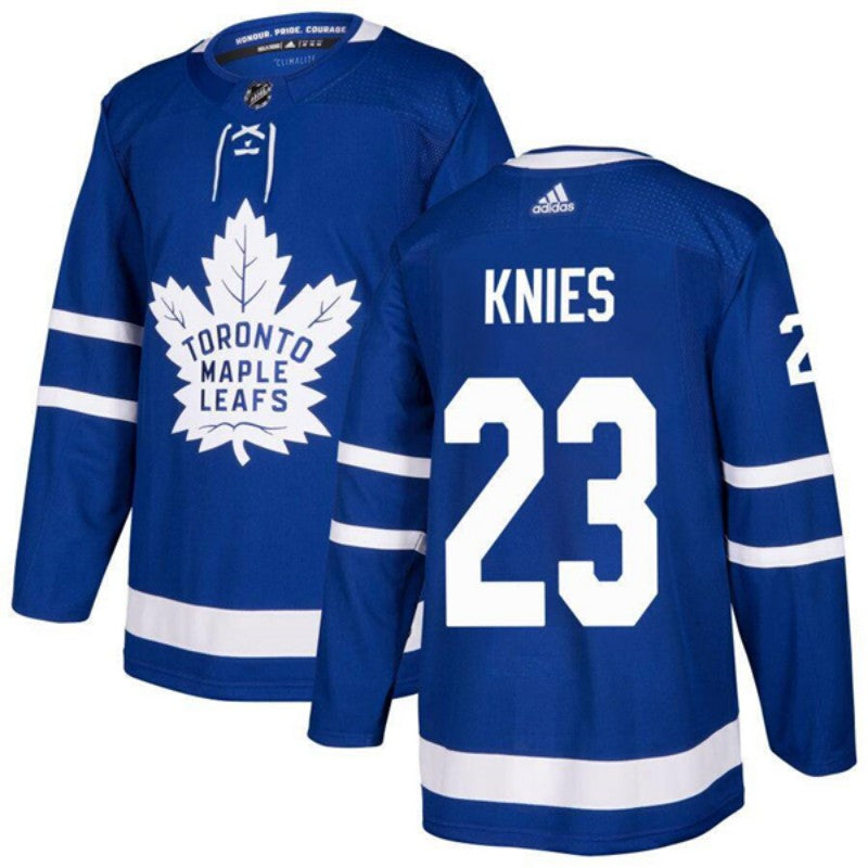 Men's Toronto Maple Leafs #23 Matthew Knies Jersey Stitched Blue
