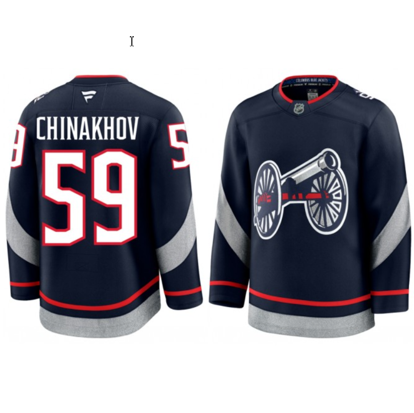 Men's Yegor Chinakhov Jersey #59 Columbus Blue Jackets 2025 Stadium Series