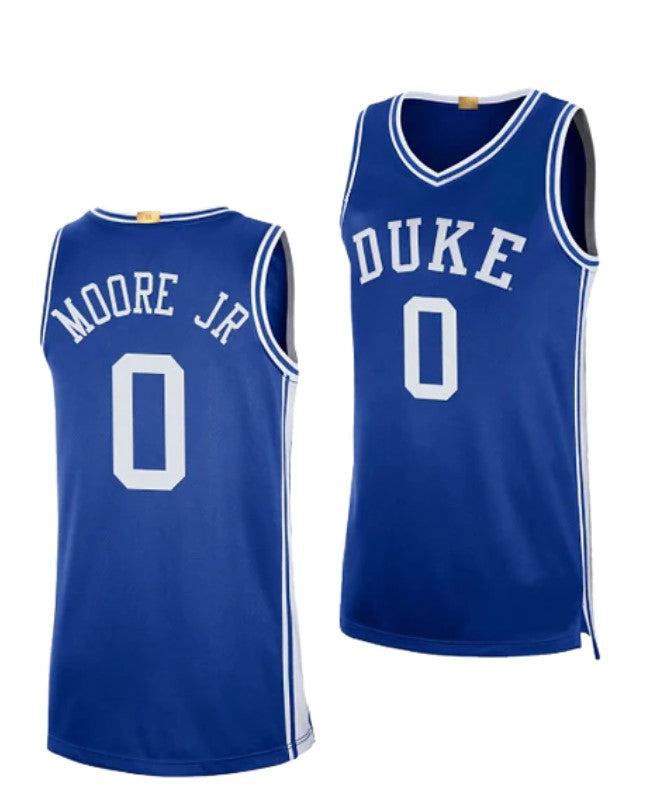Men's #0 Wendell Moore Jr Jersey Duke Blue Devils College Basketball Jerseys Blue