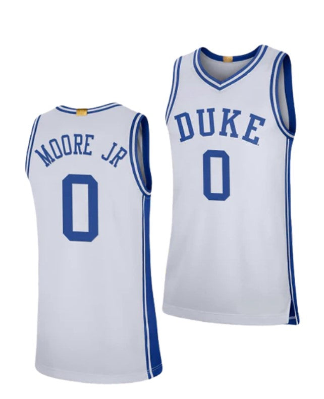 Men's #0 Wendell Moore Jr Jersey Duke Blue Devils College Basketball Jerseys White