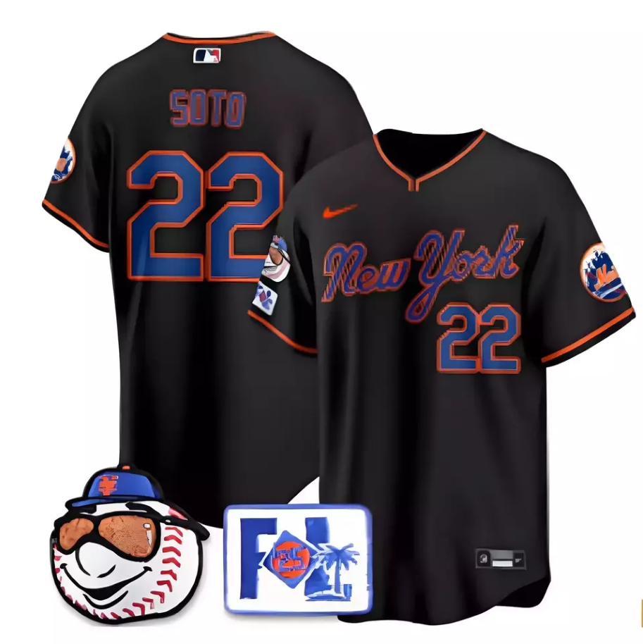 Men's #22 Juan Soto 2025 Spring Training Limited All Stitched Jersey Black