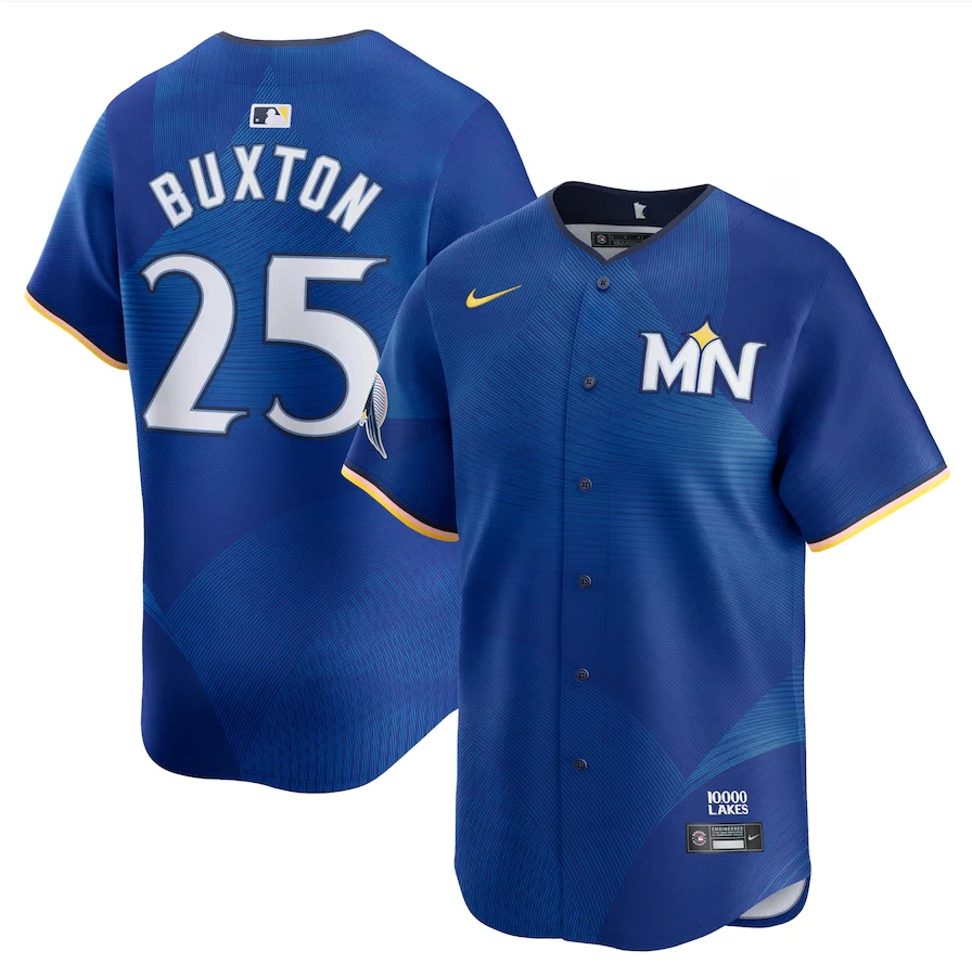 Men's #25 Byron Buxton Royal City Connect Limited All Stitched Jersey