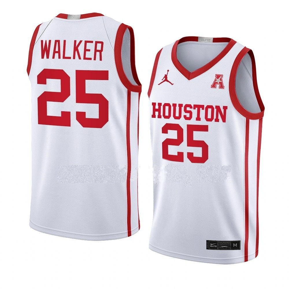 Men's #25 Jarace Walker Jersey Houston Cougars College Basketball Jerseys White