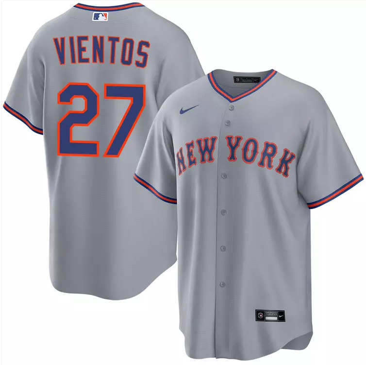 Men's #27 Mark Vientos Gray 2025 RoadLimited All Stitched Jersey