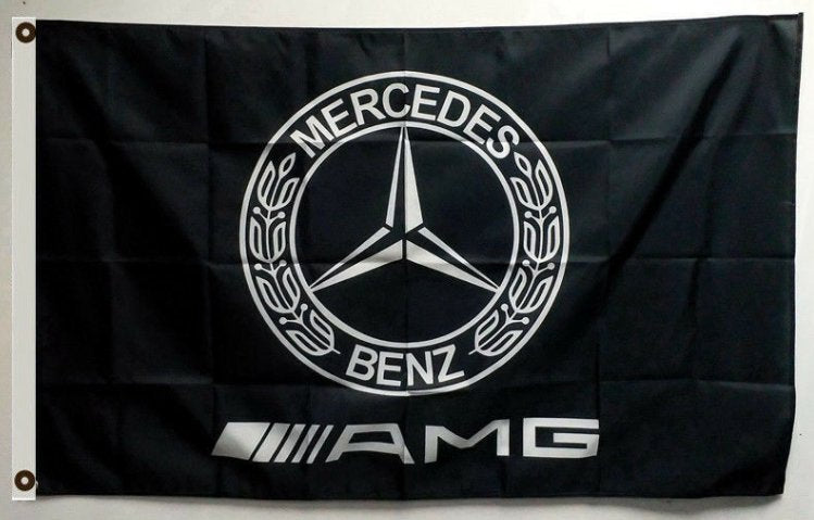 Mercedes Benz Flag AMG Black 3X5 Ft Polyester Banner USA 90x150cm