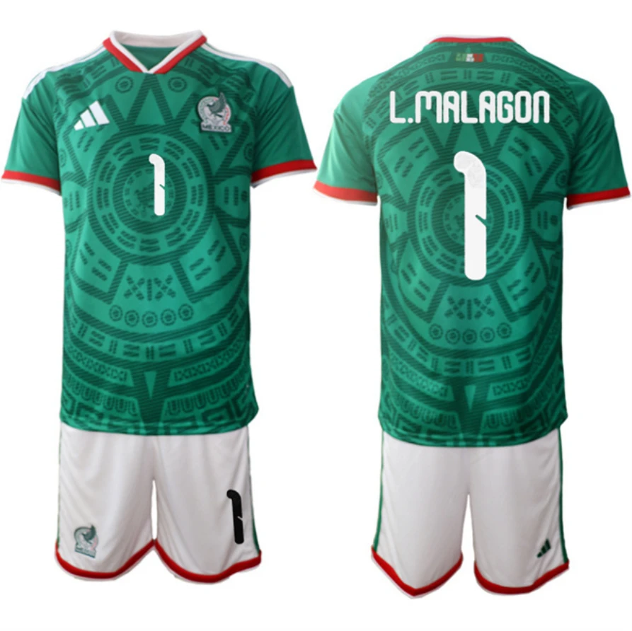 Mexico Green #1 Luis Ángel Malagón 2026 World Cup Home Soccer Jersey Suit