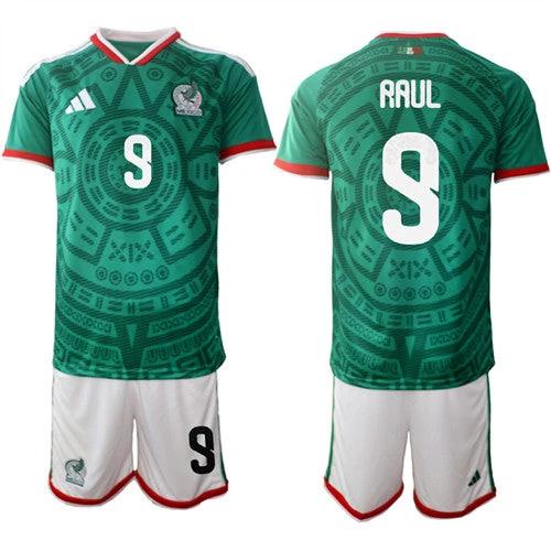 Mexico #9 RAUL Jersey National Team x World Cup 2026 Home Green On Field Soccer