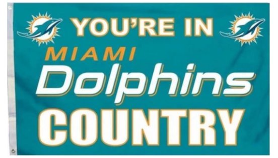 Miami Dolphins Blue Flag 3X5 Polyester Banner USA 90x150cm