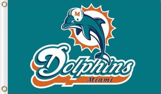 Miami Dolphins Flag 3X5 Ft Polyester Banner USA 90x150cm